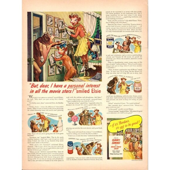 The Borden Company 1946 Vintage Print Ad (L7) - Picture 1 of 3